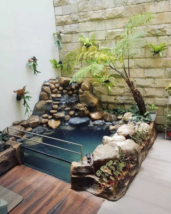 Шаршара.пруд для рыбок и не только. Водопад.с пультом управления