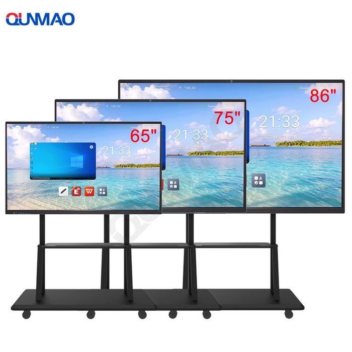 Интерактивная доска 65/98 дюймов, сенсорный экран для обучения и офиса