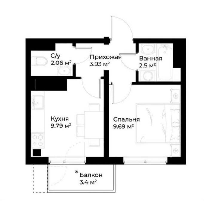 (Добрый) ЖК O’z Zamin, 29 м², 1/13/15, Срочная продажа