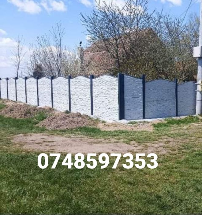 Gard din placi de beton