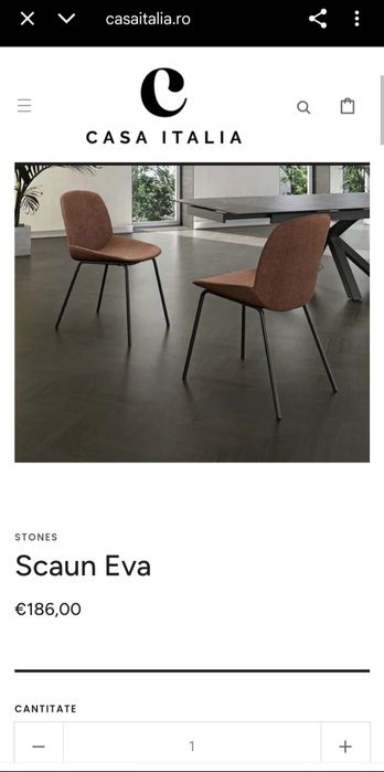 Vând scaune NOI Eva bucatarie/living Casa Italia