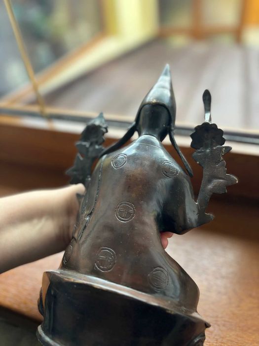 Statuetă Buddha Tsongkhapa/Budha/bronz patinat/30cm.