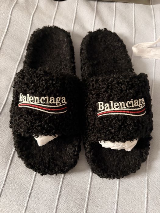 Balenciaga Fur Slides