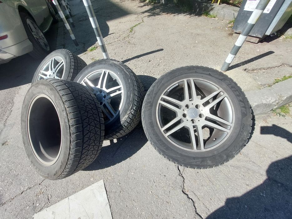 Продавам 18" джанти за Mercedes + зимни гуми Bridgestone Blizzak + болтове