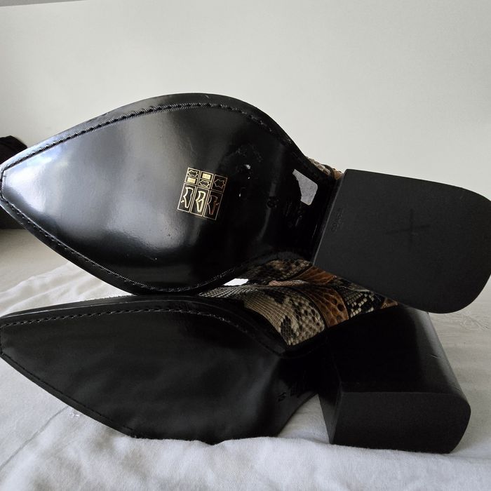 Coach Lace Up Boot With Patchwork Snake  луксозни ботуши