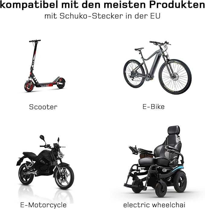 Адаптер тип 2 към Schuko щепсел за зарядно за ел автомобили и др.