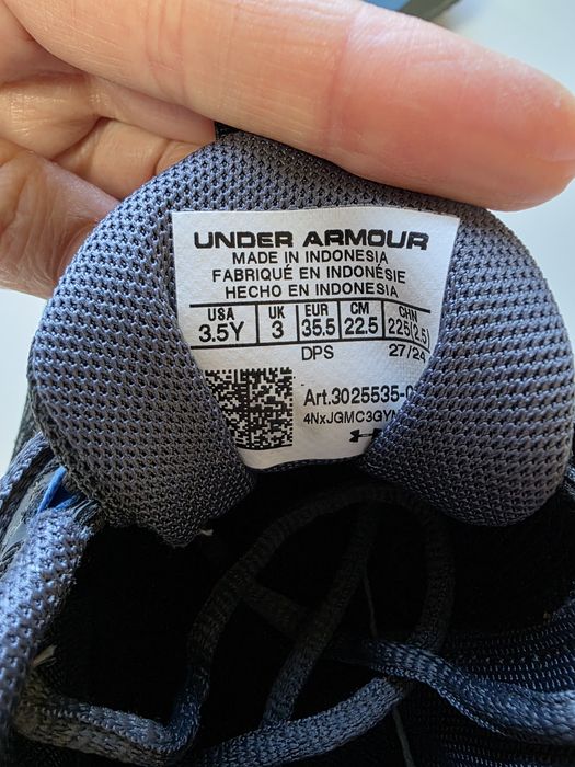 Under Armour Youth Boys Scramjet -Blue/Black 35.5 номер