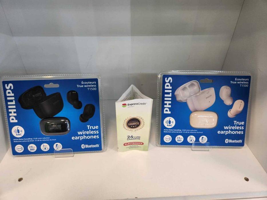 Casti  ANC Philips T1500 Sigilate (Ag8 Tudor/B75145) – Garantie 2 Ani!