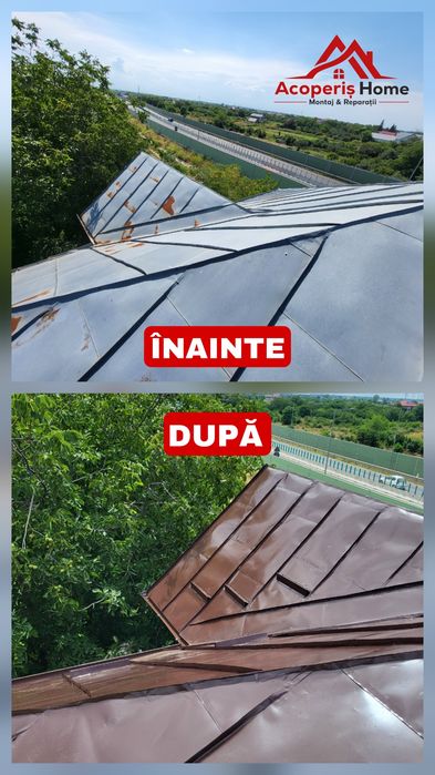 Reparatii Acoperisuri & Terase & Sistem Pluvial & Vopsire & Dulgherie & Mansardări & Izolații & Montaj Țiglă Metalică