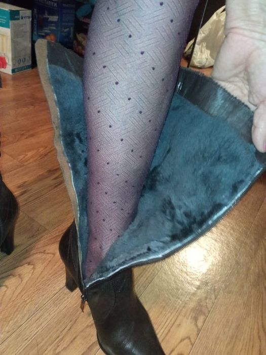 Сапоги кожанные зимние