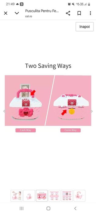 Pusculita copii cu seif si cod de acces