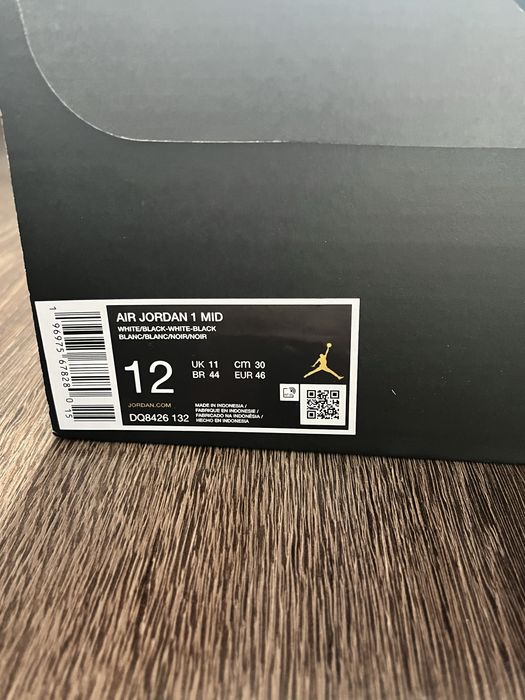 Jordan 1 Mid Reverse Panda 46 Noi in cutie