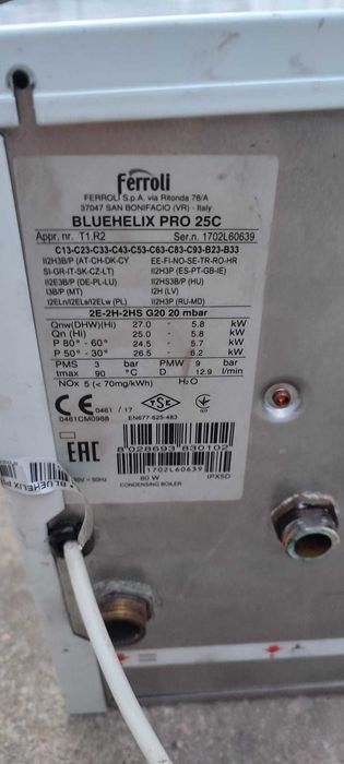 Dezmembrez Centrala Termica Ferroli Bluehelix Pro 25C Pe Piese