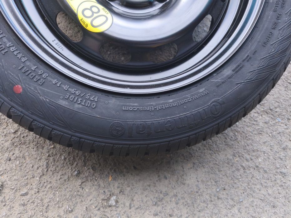 14" оригинална резервна гума с джанта за Ford fiesta.