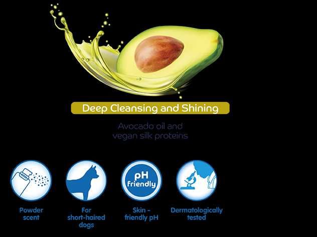 Sampon + balsam cu ulei de Avocado și proteine de mătase PET – 370ml