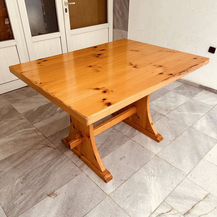 Италианска масивна трапезна маса от естествено дърво – Италия