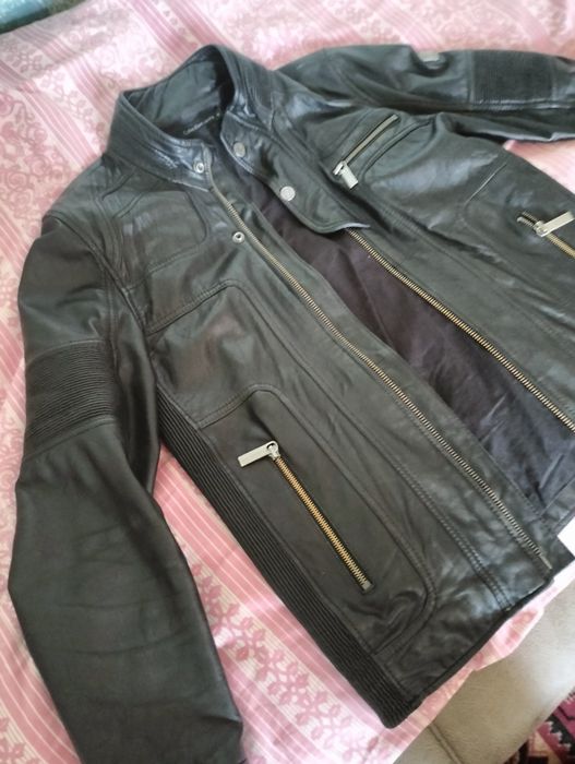 Кожаная куртка Calvin Klein jeans оригинал натуральная