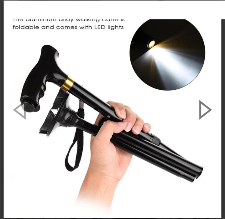 Регулируем бастун с лед фенерче