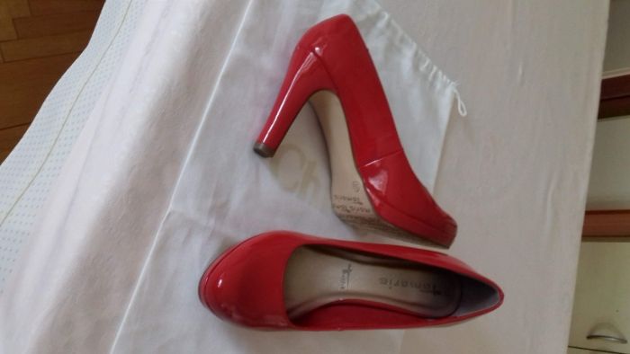 Pantofi Tahari, rosu, piele mas 39