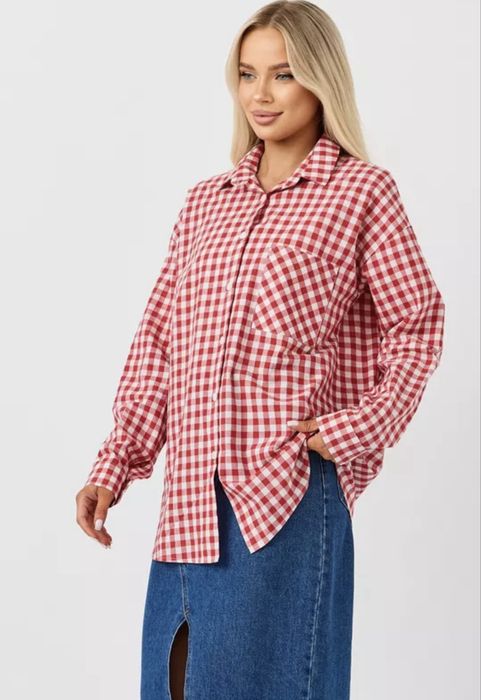 Красная рубашка в клетку