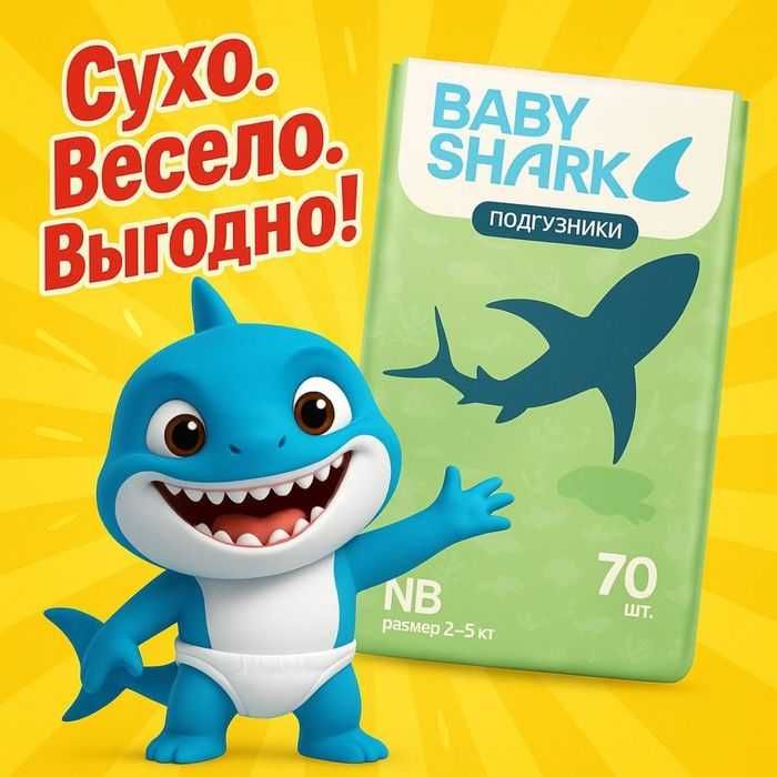 Памперсы Baby Shark