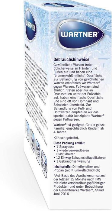 Wartner (Вартнер) замразяващ спрей крио терапия за брадавици