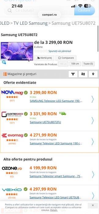 Televizor OLED 4K Samsung 75”