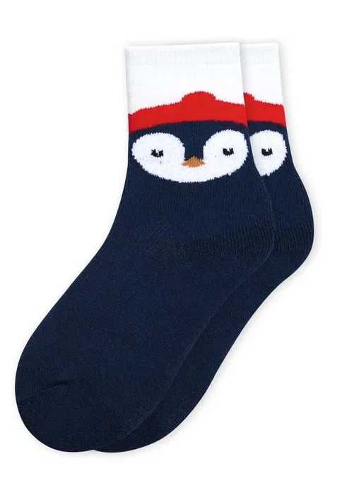 Детские носки с узором жаккард, синие