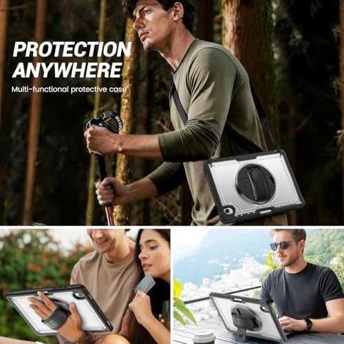 Нов Прозрачен калъф Galaxy Tab 10.9/11 360° стойка, държач за писалка