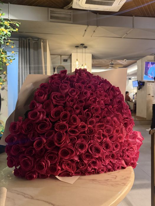 Розовые розы 180-250шт