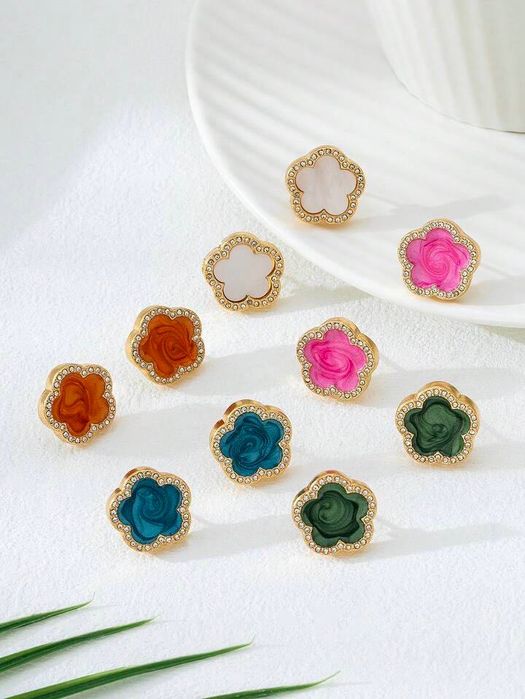 Обеци цветя различни видове