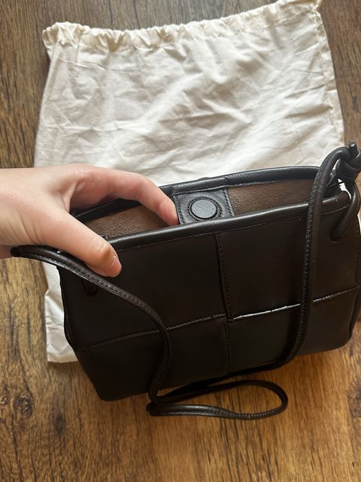 Massimo Dutti – дамска чанта през рамо от естествена напа кожа
