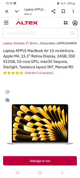 Macbook air m4 24 512