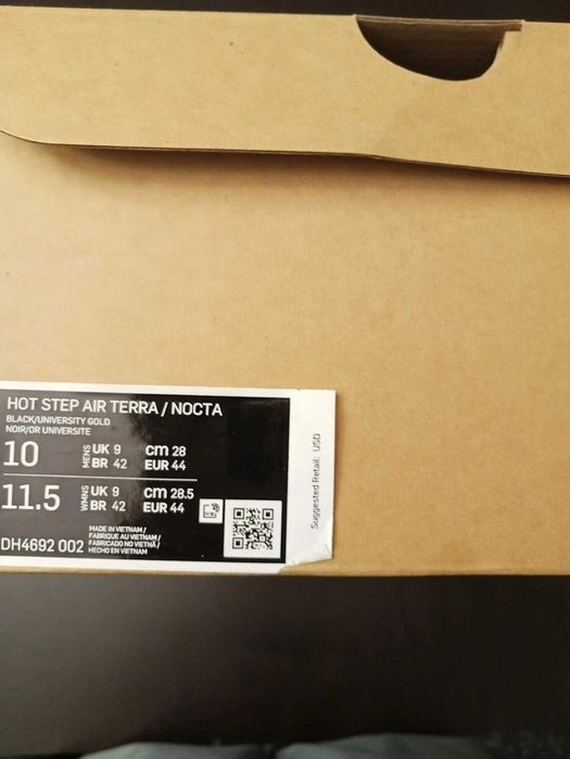 Nike x NOCTA Hot Step Air Terra Drake Black Gold, EU 44