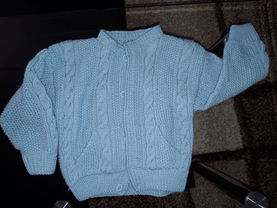 Ръчно плетена нова жилетка 86-92