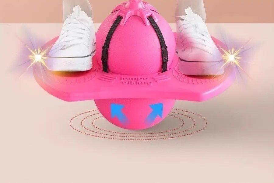 Светящаяся мяч скакалка нейроскакалка  розовая с огнями, розовый, сини