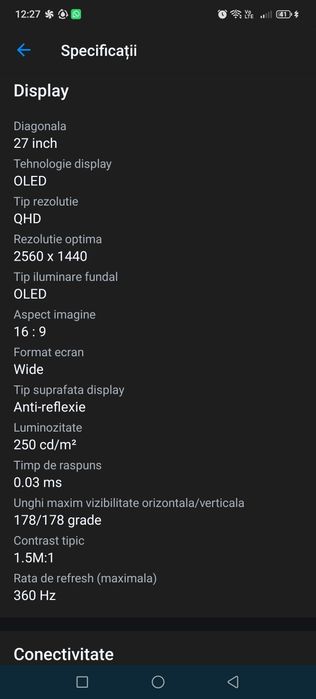 Monitor Oled Gaming 360 hz Gigabyte