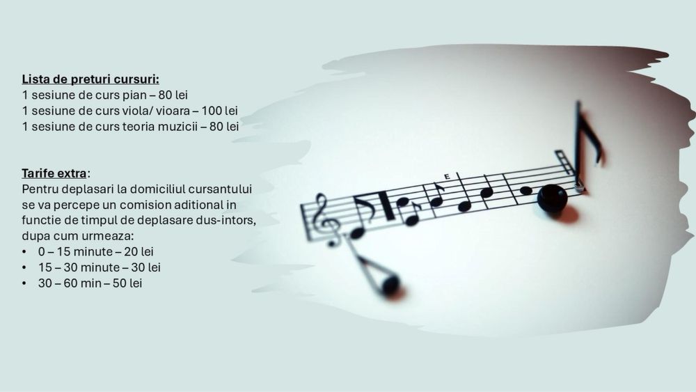 Lectii-Cursuri-Meditatii pian, viola si vioara