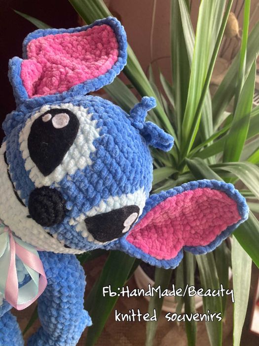 Плюшена плетена играчка Стич