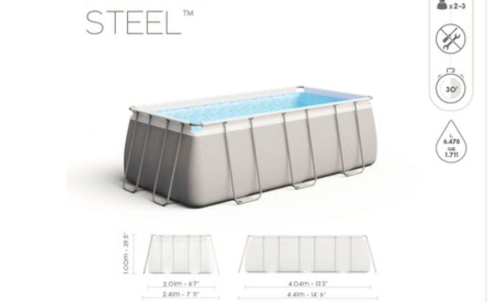 Piscină 404x201cm (Set complet-pompa mare,scara,prelata,kit curatare)