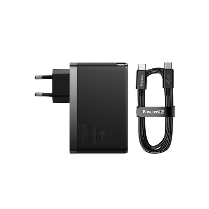 Incarcator de perete Baseus GaN5 Pro 2xUSB-C + USB, 140W Negru