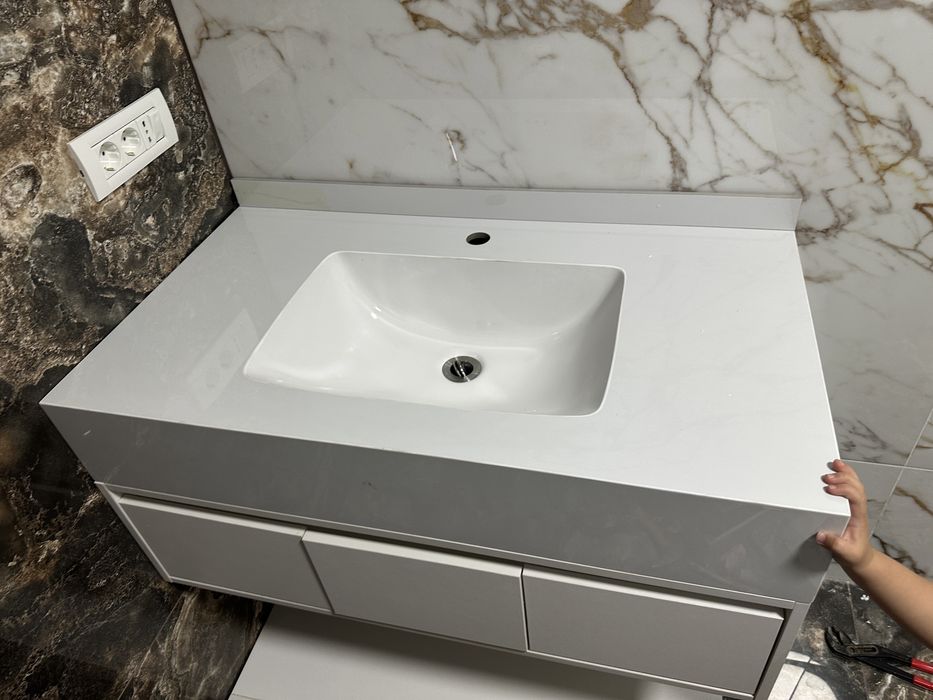 Set mobilier baie lavoar+masca+dulap oglinda+robinet+accesorii