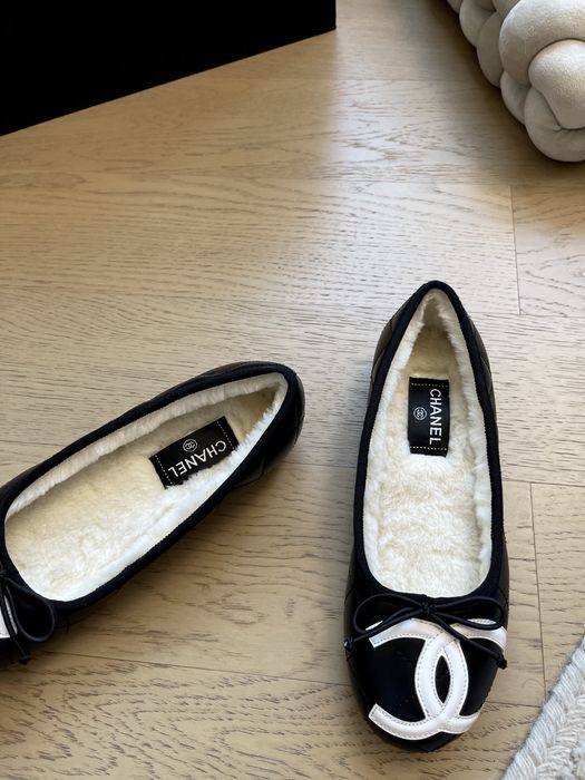 Balerini cu blana Chanel