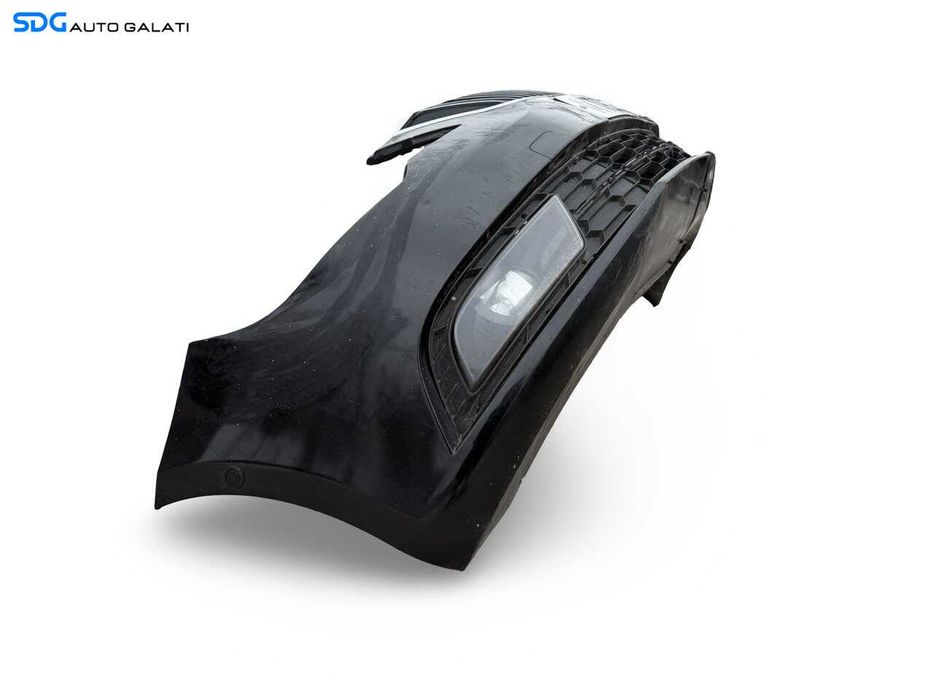 Bara Spoiler Fata Completa FARA Grila cu Emblema Skoda Superb 2 Facelift 2013 - 2015 Cod 3T0807221K (Prezinta o fisura in partea inferioara) Culoare Negru LF9R [LC3493]