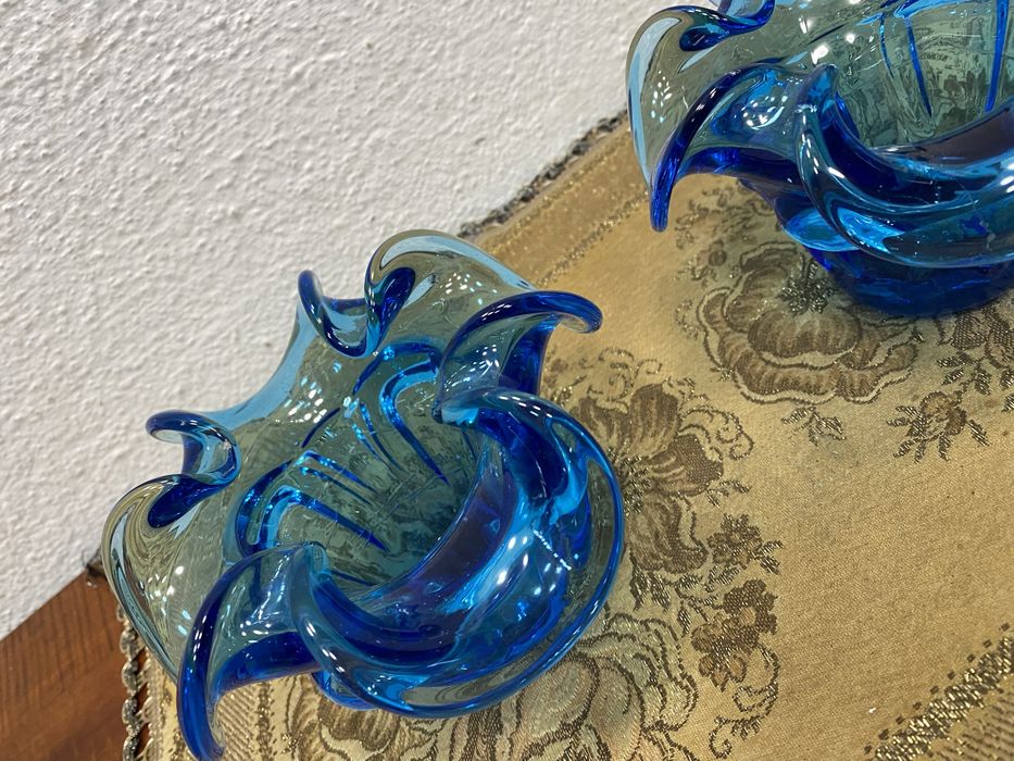 Италианска бонбониера - захарница от духано стъкло мурано