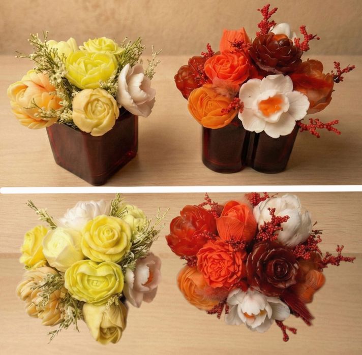 Aranjamente parfumate din flori de săpun