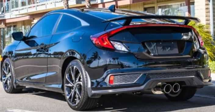 Спойлер за багажник за Honda Civic 2016-2020 GT Plane Style, черен гланц, Хонда Сивик