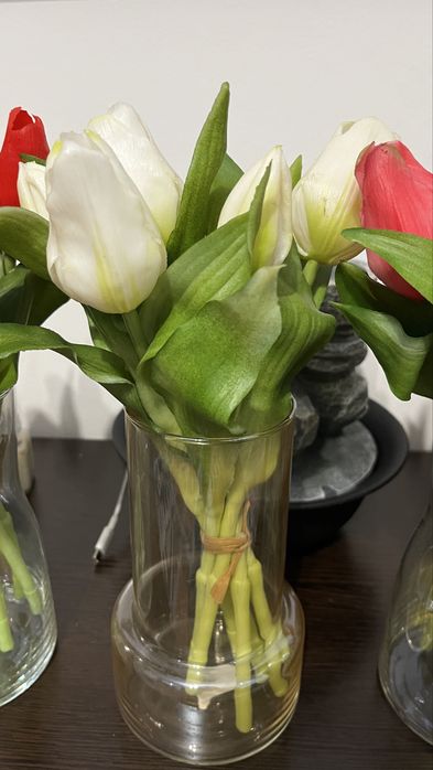 Искусственный букетик 30см с вазой