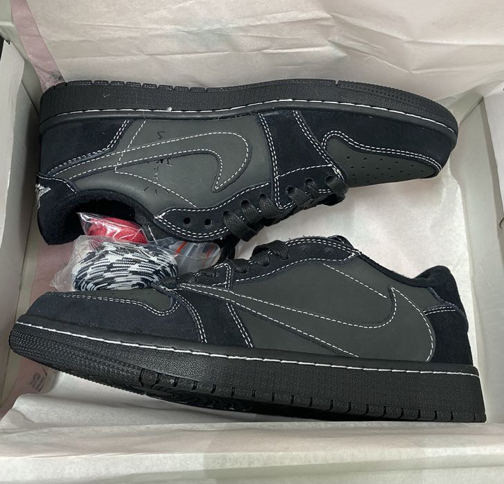 Black Jordan 1 Retro Low OG SP Travis Scott Black Phantom  39 40 41 42 43 44 45