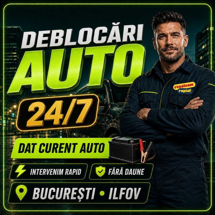 Deblocari usi auto Bucuresti urgent non stop deblocari auto deblocari masini lacatus auto dat curent masina booster baterie descarcata Ilfov Sector 6